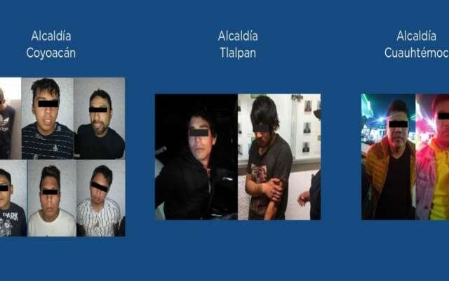 Detienen a 10 personas por robo con violencia a transeúnte