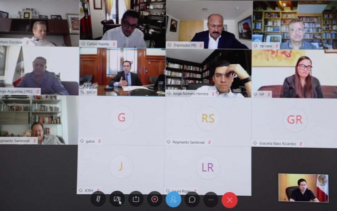 Sostienen reunión virtual Jucopo y Mesa Directiva con el secretario de Hacienda y Crédito Público