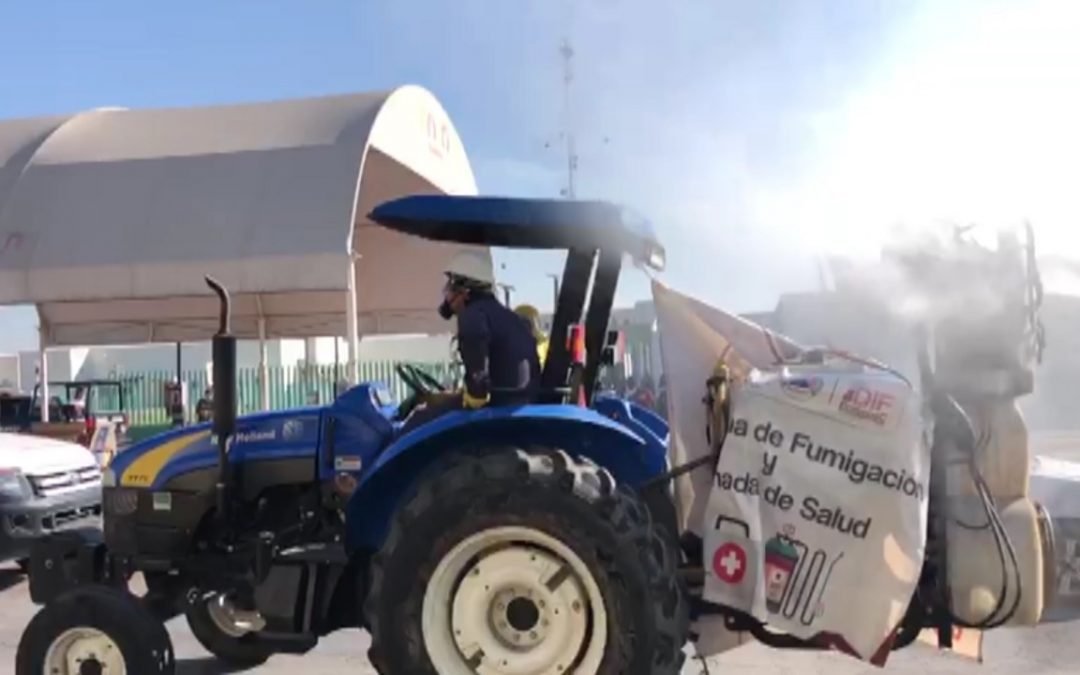 SANITIZAN EXTERIOR DEL HOSPITAL GENERAL “LAS AMÉRICAS” DE ECATEPEC