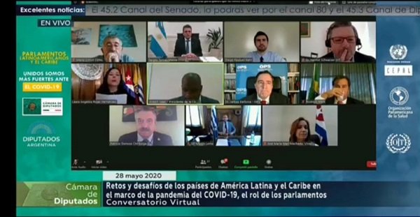 Se reúnen virtualmente parlamentarios de Latinoamérica y el Caribe para presentar propuestas y enfrentar la pandemia