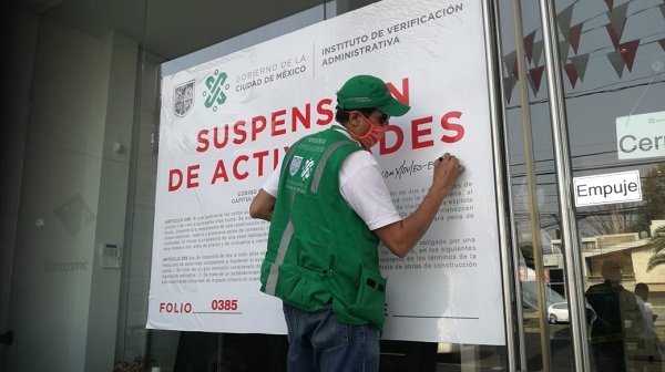 CONTINÚA INVEA SUPERVISANDO CIERRE DE ESTABLECIMIENTOS NO ESENCIALES