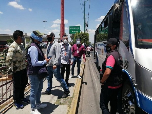 REFUERZA EDOMÉX OPERATIVOS EN TRANSPORTE PÚBLICO PARA CONTENER PROPAGACIÓN DE COVID-19  