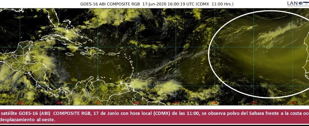 POLVO DEL SAHARA QUE LLEGA A MÉXICO NO REPRESENTA RIESGO ALTO PARA LA POBLACIÓN