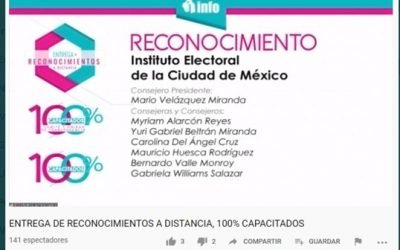 Recibe IECM reconocimiento en transparencia y rendición de cuentas