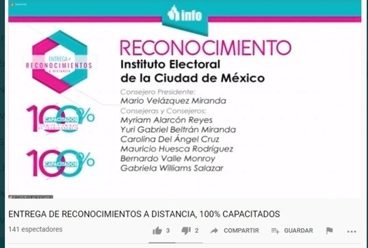 Recibe IECM reconocimiento en transparencia y rendición de cuentas
