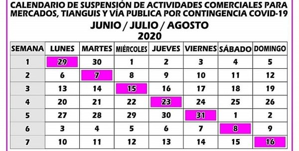 Suspenden un día a la semana tianguis y mercados en Ecatepec para disminuir contagios de Covid-19