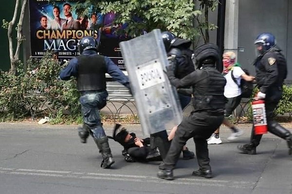 CONDENA PRD CDMX ABUSO DE AUTORIDAD DE ELEMENTOS DE SEGURIDAD CONTRA MANIFESTANTES