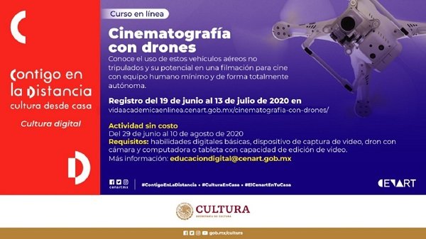 INVITAN A PARTICIPAR EN CURSO “CINEMATOGRAFÍA CON DRONES”