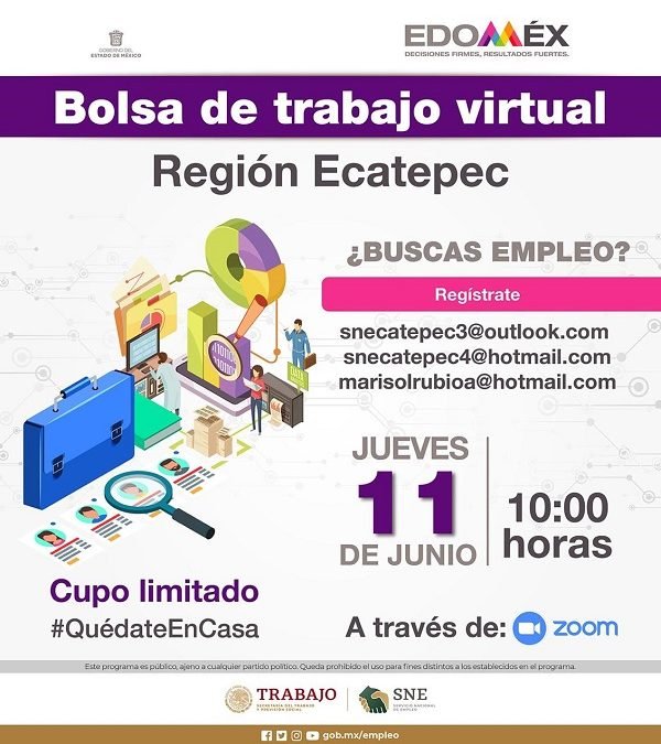 PREPARA SECRETARÍA DEL TRABAJO EVENTOS VIRTUALES PARA BUSCADORES DE EMPLEO