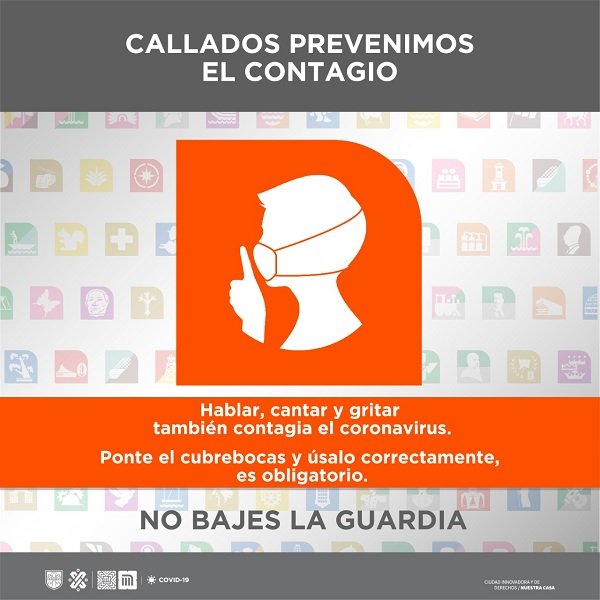 GUARDAR SILENCIO A FIN DE REDUCIR LA POSIBILIDAD DE CONTAGIO