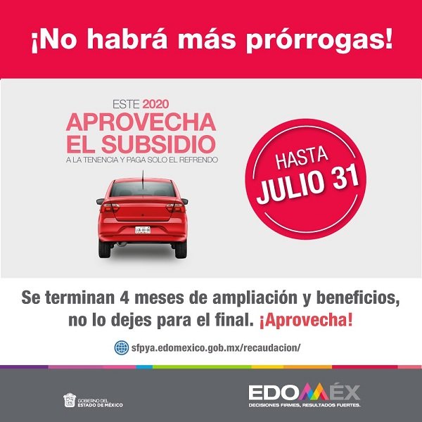 AMPLÍA EDOMÉX HORARIO DE ATENCIÓN EN CENTROS DE SERVICIOS FISCALES PARA TENENCIA Y REFRENDO