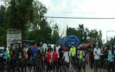 Redes Sociales Progresistas realiza rodada ciclista a Xochimilco