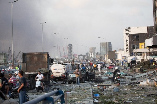 Fuerte explosión en Beirut, Líbano