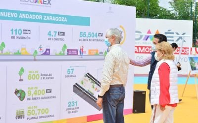 SUPERVISA DEL MAZO CONSTRUCCIÓN DEL NUEVO ANDADOR ZARAGOZA, PARQUE LINEAL QUE SERÁ EL MÁS GRANDE DEL EDOMÉX