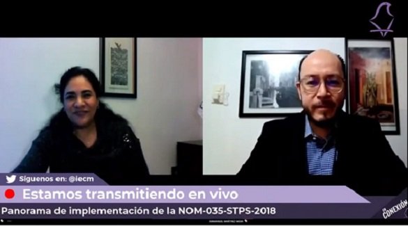 Ofrece especialista panorama de la implementación de la NOM-035-STPS-2018 en el IECM, durante charla virtual En Conexión