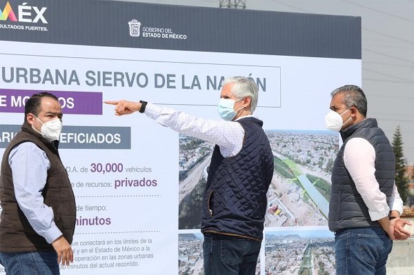 SUPERVISA ALFREDO DEL MAZO OBRA DE LA AUTOPISTA “SIERVO DE LA NACIÓN”, EN ECATEPEC