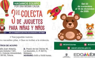 INICIA COLECTA DE JUGUETES PARA NIÑAS Y NIÑOS VÍCTIMAS U OFENDIDOS DEL DELITO