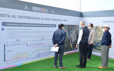SUPERVISA CONSTRUCCIÓN DEL DISTRIBUIDOR VIAL DEL ACCESO PRINCIPAL AL AEROPUERTO INTERNACIONAL FELIPE ÁNGELES