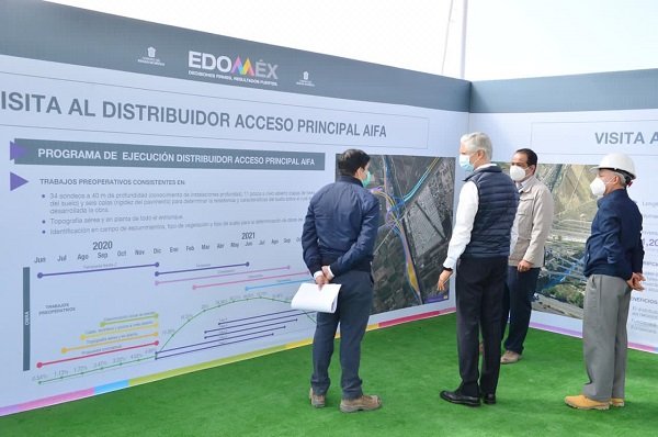 SUPERVISA CONSTRUCCIÓN DEL DISTRIBUIDOR VIAL DEL ACCESO PRINCIPAL AL AEROPUERTO INTERNACIONAL FELIPE ÁNGELES