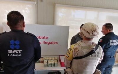 Aduanas, GN y Ejército Mexicano decomisan cartuchos en la Aduana de Tijuana