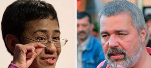 Nobel de la Paz es para periodistas María Ressa y Dmitry Muratov