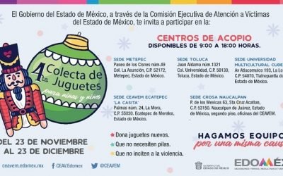 DONAR JUGUETES PARA NIÑAS Y NIÑOS QUE ATIENDE LA COMISIÓN DE VÍCTIMAS EN EL ESTADO DE MÉXICO