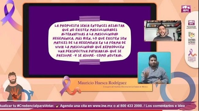 Nuevas masculinidades para la igualdad sustancial entre mujeres y hombres, plantea Mauricio Huesca del IECM