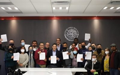 Firman acuerdo Gobernación y caravana migrante