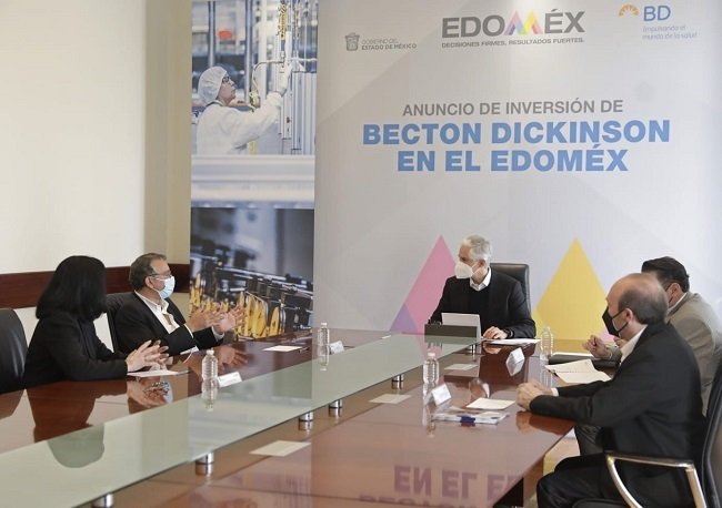ANUNCIA DEL MAZO INVERSIÓN DE 56 MILLONES DE DÓLARES DE LA EMPRESA BECTON DICKINSON EN EL EDOMÉX