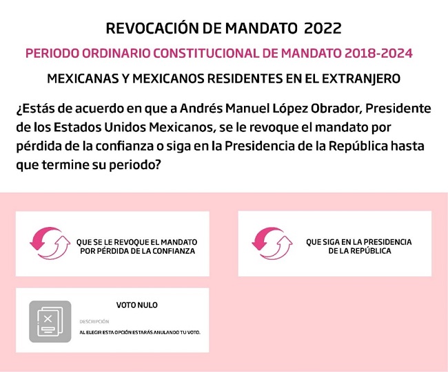 Garantizará INE que mexicanas y mexicanos residentes en el exterior participen en la Revocación de Mandato