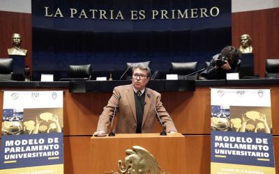 Inaugura Senador Ricardo Monreal Primer Modelo Parlamentario Universitario, de Derecho-UNAM 
