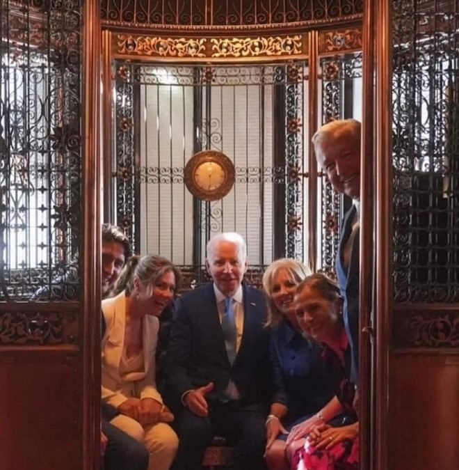 ¿Qué pasó en el elevador entre AMLO, Biden y Trudeau?