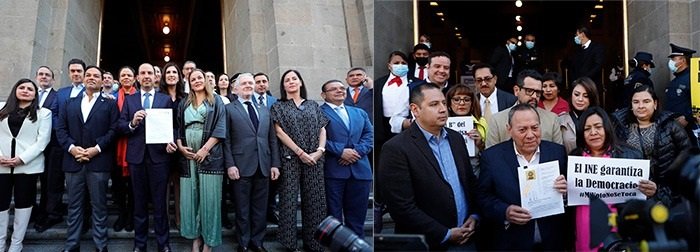Acuden PAN y PRD, a la SCJN para impugnar Plan B de reforma electoral de AMLO