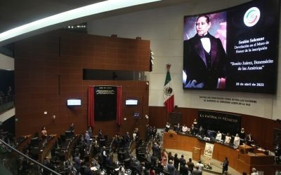 Inscriben en el Muro de Honor del Senado inscripción: “Benito Juárez, Benemérito de las Américas”