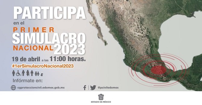 PARTICIPA ESTADO DE MÉXICO EN PRIMER SIMULACRO NACIONAL 2023