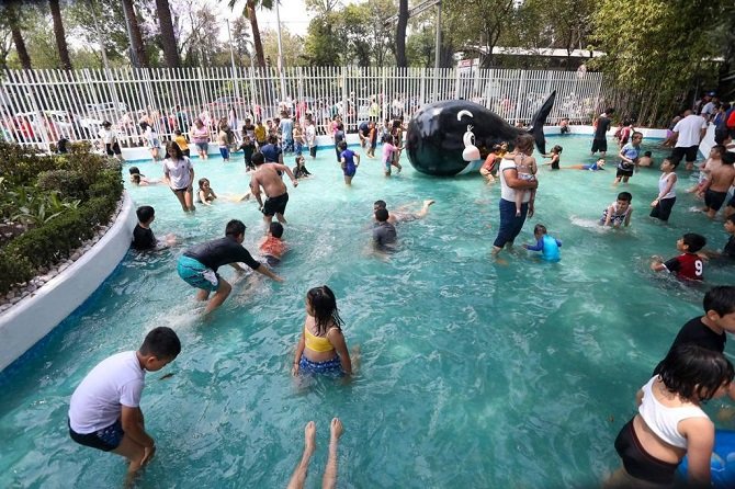 INAUGURA, SANDRA CUEVAS, ALCALDESA DE CUAUHTÉMOC,  EL CENTRO RECREATIVO ACUÁTICO “LA BALLENITA”