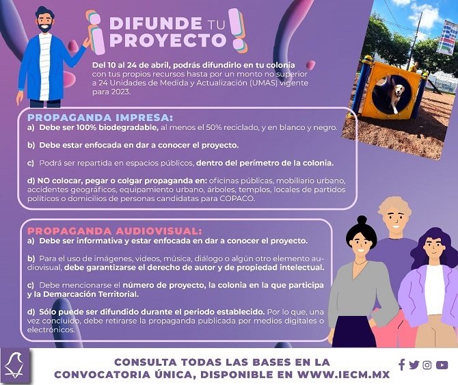 Inicia periodo de promoción de proyectos dictaminados favorablemente, para Consulta de Presupuesto Participativo 2023 y 2024