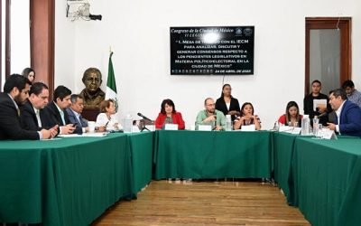 Con miras a fortalecer normativa electoral IECM y Congreso Local realizan mesa de trabajo
