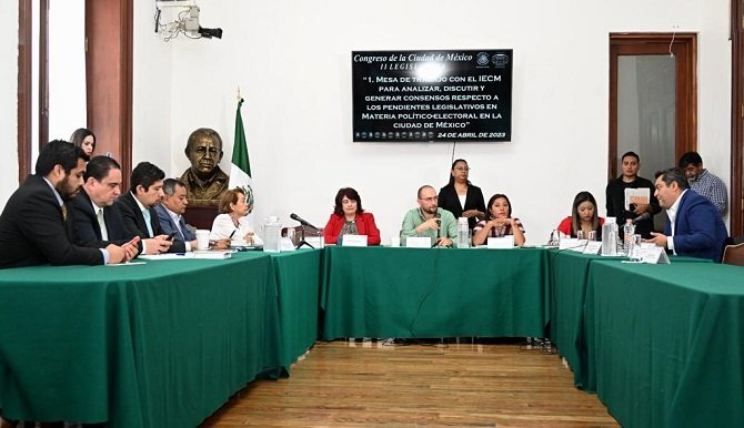 Con miras a fortalecer normativa electoral IECM y Congreso Local realizan mesa de trabajo