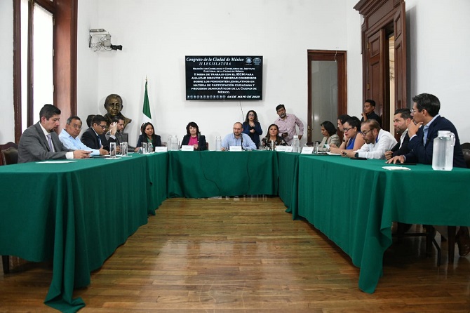 Exponen Consejeras y Consejeros del IECM pendientes legislativos en material electoral y de participación ciudadana, ante integrantes del Congreso Local