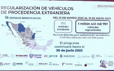Suman más de 3.6 mil millones por regularización de autos usados de procedencia extranjera