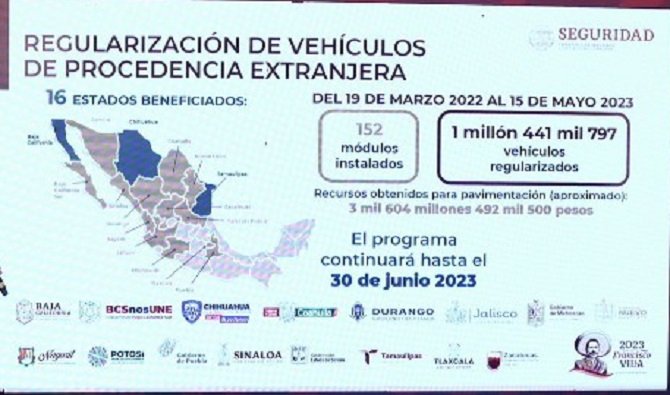 Suman más de 3.6 mil millones por regularización de autos usados de procedencia extranjera