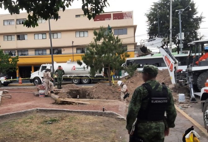 EN CIUDAD DE MÉXICO, GUARDIA NACIONAL LOCALIZA SIETE TOMAS CLANDESTINAS PARA SUSTRACCIÓN ILEGAL DE COMBUSTIBLE