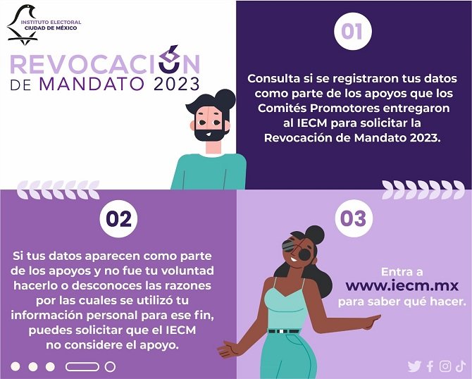 IECM habilita Sistema de Consulta para verificar el registro de datos de apoyos ciudadanos para solicitudes de Revocación de Mandato 2023