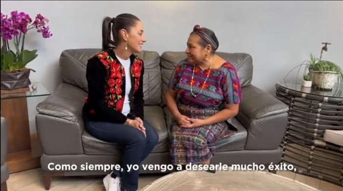 Se reúne Sheinbaum con Rigoberta Menchú, premio Nobel de la Paz