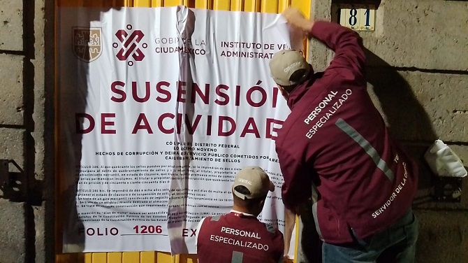 SUSPENDE INVEA TRES ESTABLECIMIENTOS EN CUAUHTÉMOC