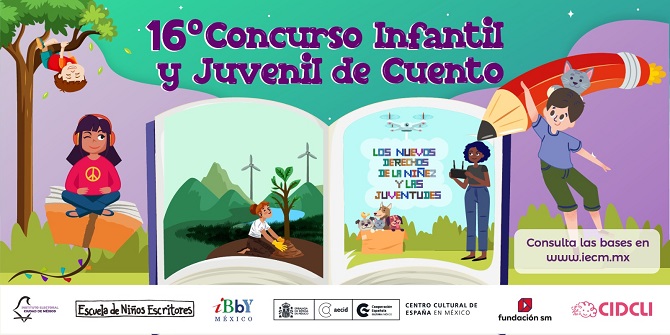 Invita IECM a niñas, niños y adolescentes a participar en 16° Concurso Infantil y Juvenil de Cuento
