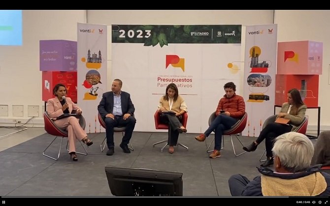 Comparten Consejera y Consejero del IECM experiencias en el Congreso Internacional de Presupuestos Participativos en Bogotá, Colombia