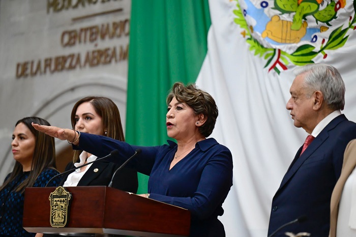 “Es el comienzo de un sistema más justo y más democrático, en el que todos tenemos los mismos derechos y el gobierno tendrá el poder de servir, con honestidad”, señaló Delfina Gómez, Gobernadora mexiquense