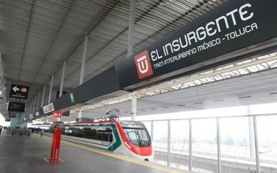 DAN BANDERAZO DE SALIDA AL TREN INTERURBANO TOLUCA-MÉXICO «EL INSURGENTE», PRIMERA FASE